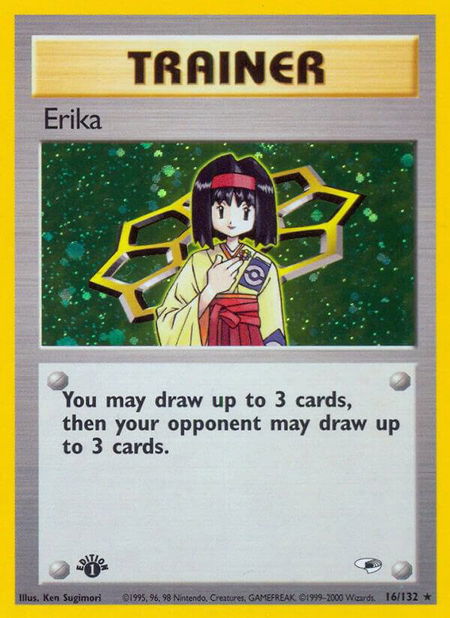 Erika (16) - Gym Heroes Pokémon trading card