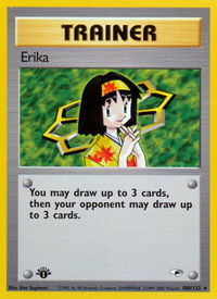 Erika (100) - Gym Heroes (G1) #100/132 - Rare Pokémon Trading Card