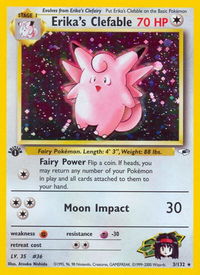 Erika's Clefable - Gym Heroes (G1) #003/132 - Holo Rare Pokémon Trading Card