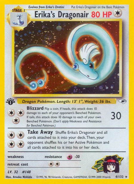 Erika's Dragonair - Gym Heroes Pokémon trading card