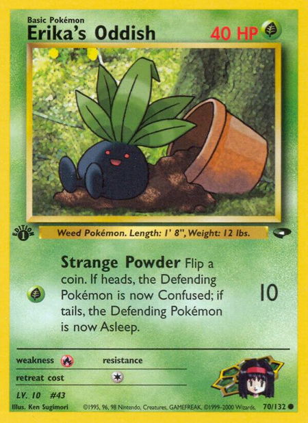 Erika's Oddish - Gym Challenge Pokémon trading card
