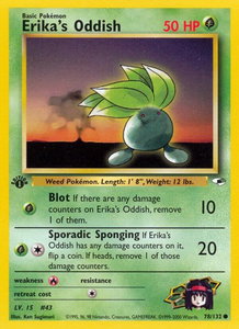Erika's Oddish (78) - Gym Heroes (G1) #078/132 - Common Pokémon Trading Card