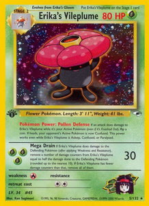 Erika's Vileplume - Gym Heroes (G1) #005/132 - Holo Rare Pokémon Trading Card