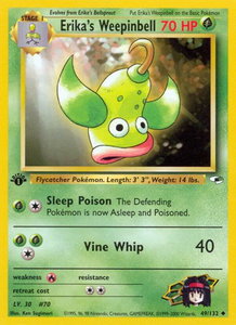 Erika's Weepinbell (49) - Gym Heroes (G1) #049/132 - Uncommon Pokémon Trading Card