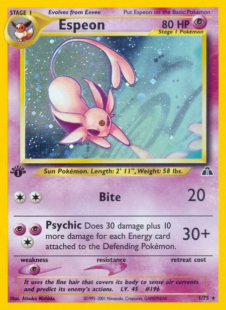 Espeon (1) - Neo Discovery Pokémon trading card