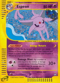 Espeon (H9) - Aquapolis (AQ) #H09/H32 - Holo Rare Pokémon Trading Card