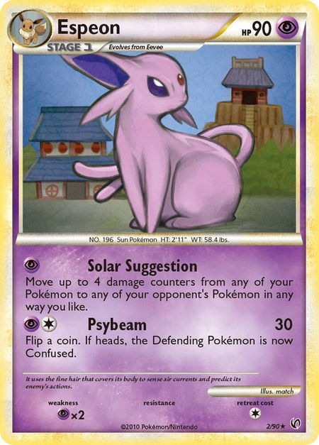Espeon - Undaunted Pokémon trading card