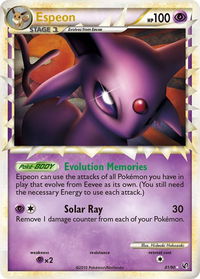 Espeon (Prime) - Undaunted (UD) #81/90 - Ultra Rare Pokémon Trading Card