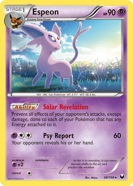 Espeon - Dark Explorers Pokémon trading card