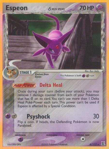 Espeon (Delta Species) - Delta Species Pokémon trading card