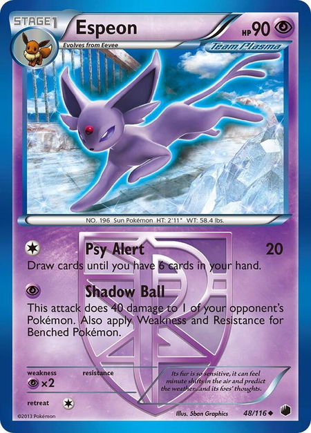 Espeon (Team Plasma) - Plasma Freeze Pokémon trading card