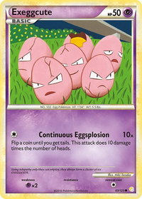Exeggcute - HeartGold SoulSilver (HS) #63/123 - Common Pokémon Trading Card