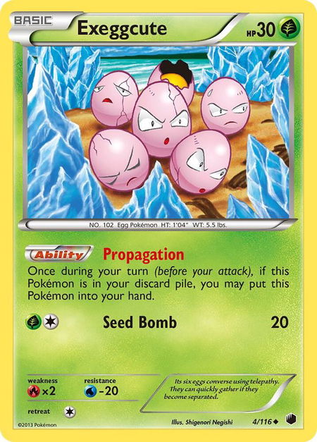 Exeggcute - Plasma Freeze Pokémon trading card