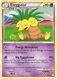 Exeggutor - HeartGold SoulSilver (HS) #18/123 - Rare Pokémon Trading Card