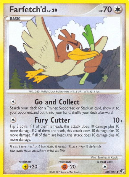 Farfetch'd trading card from Stormfront Farfetch'd - Stormfront Pokémon trading card