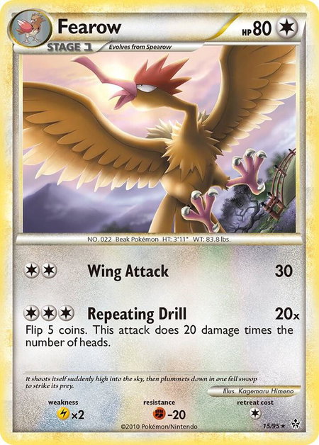 Fearow - Unleashed Pokémon trading card