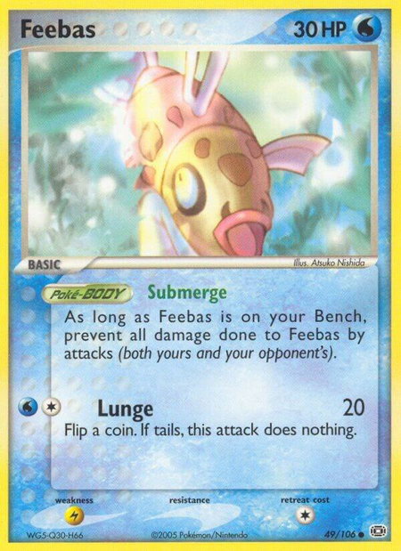 Feebas - 049/106 - Emerald Pokémon trading card