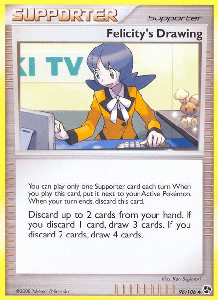 Felicity's Drawing - Great Encounters Pokémon trading card