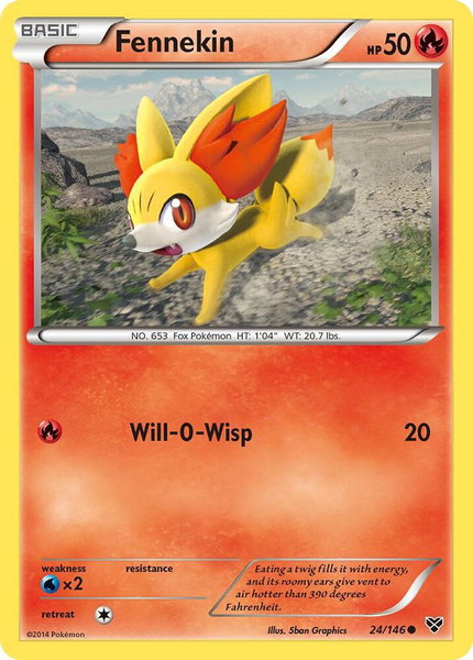 Fennekin - XY Base Set Pokémon trading card