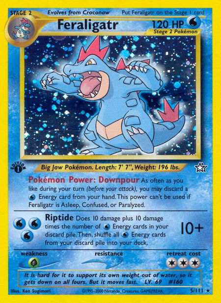 Feraligatr (5) - Neo Genesis Pokémon trading card