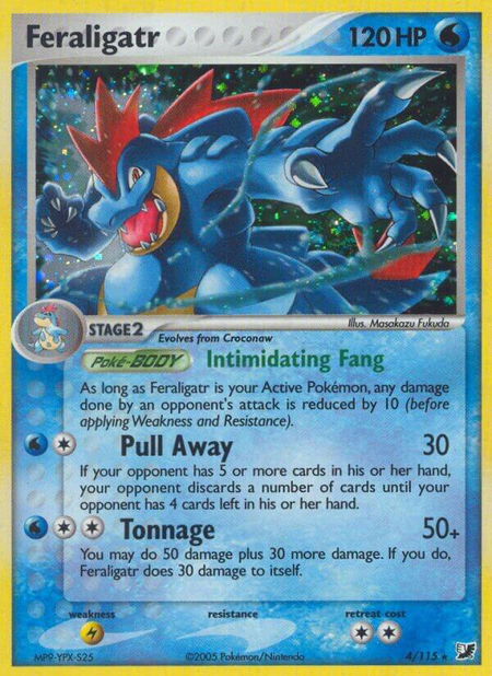Feraligatr trading card from Unseen Forces Feraligatr - Unseen Forces Pokémon trading card