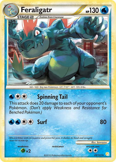 Feraligatr - HeartGold SoulSilver Pokémon trading card