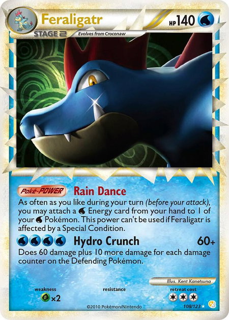 Feraligatr (Prime) - HeartGold SoulSilver Pokémon trading card