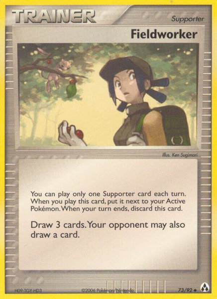 Fieldworker trading card from Legend Maker Fieldworker - Legend Maker Pokémon trading card