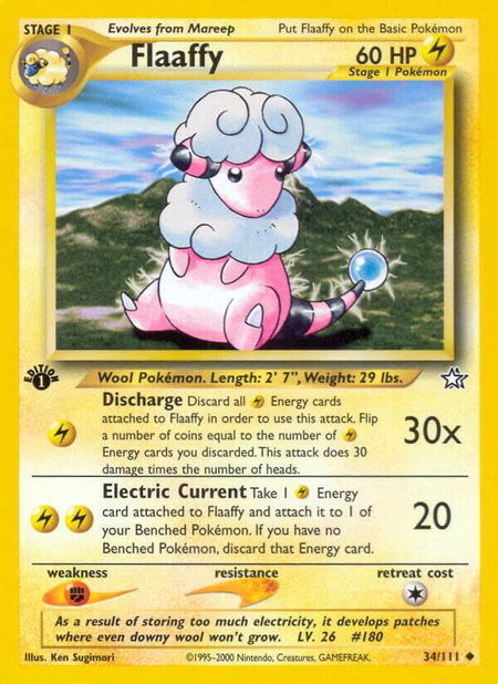 Flaaffy - Neo Genesis Pokémon trading card