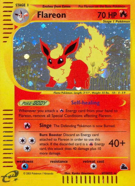 Flareon (H7) - Skyridge Pokémon trading card