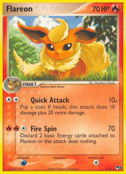 Flareon trading card from POP Series 3 Flareon - POP Series 3 Pokémon trading card