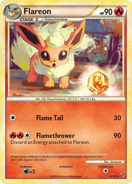 Flareon - Undaunted Pokémon trading card