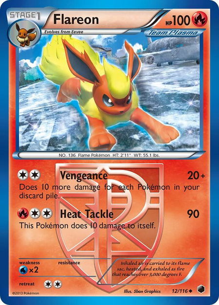 Flareon (Team Plasma) - Plasma Freeze Pokémon trading card