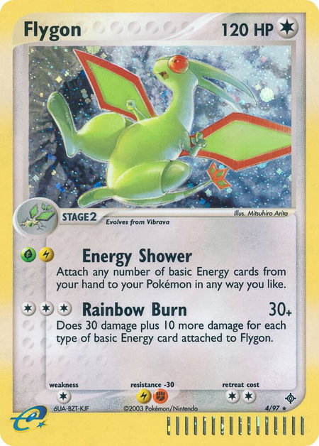 Flygon - 4/97 - Dragon Pokémon trading card