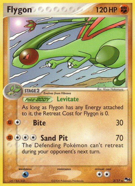 Flygon trading card from POP Series 4 Flygon - POP Series 4 Pokémon trading card