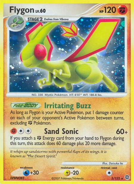 Flygon - Secret Wonders Pokémon trading card