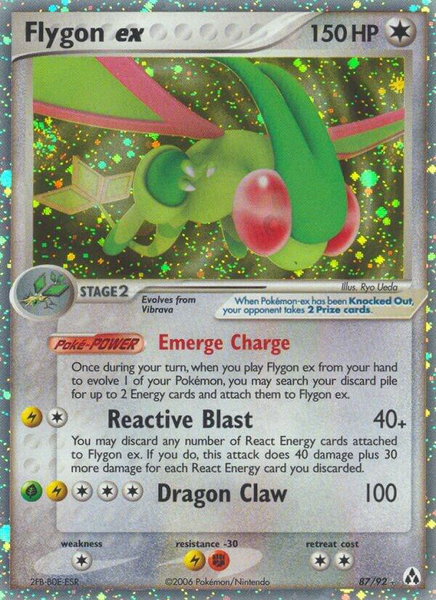 Flygon ex trading card from Legend Maker Flygon ex - Legend Maker Pokémon trading card