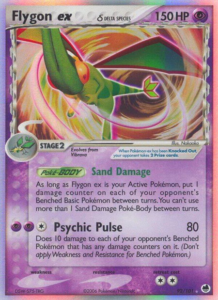 Flygon ex (Delta Species) - Dragon Frontiers Pokémon trading card