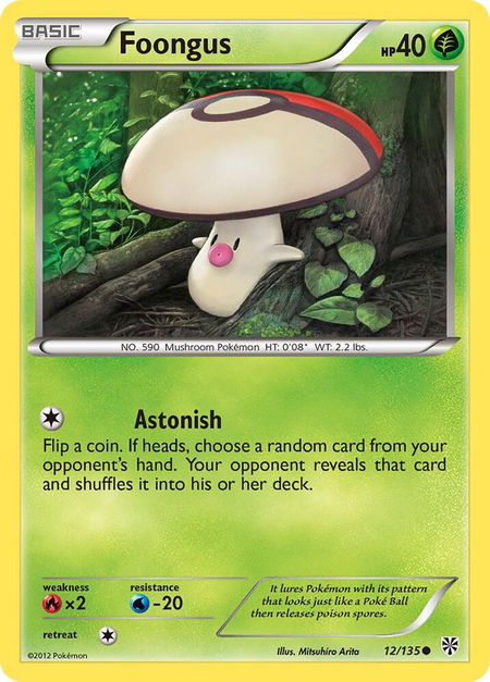 Foongus - Plasma Storm Pokémon trading card
