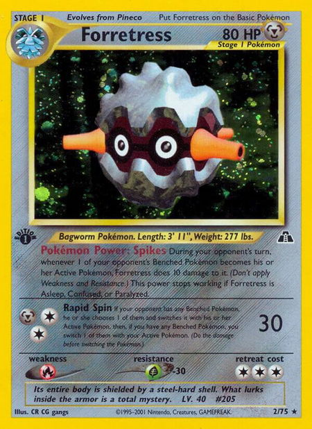 Forretress (2) - Neo Discovery Pokémon trading card