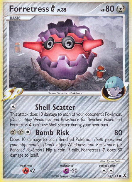 Forretress G trading card from Rising Rivals Forretress G - Rising Rivals Pokémon trading card