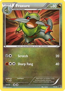 Fraxure (15) - Dragon Vault (DRV) #15/20 - Holo Rare Pokémon Trading Card