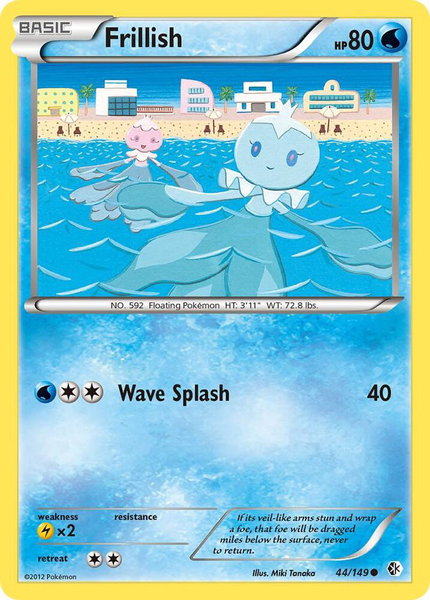 Frillish trading card from Boundaries Crossed Frillish - Boundaries Crossed Pokémon trading card