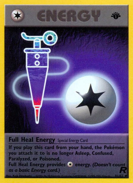 Full Heal Energy - Team Rocket Pokémon trading card