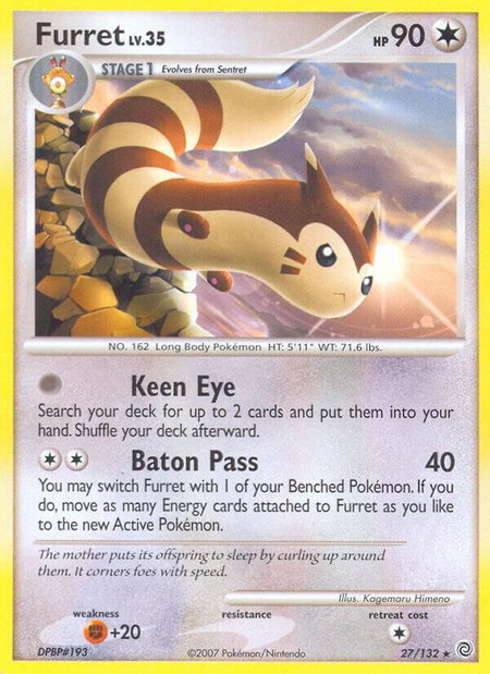Furret - Secret Wonders Pokémon trading card