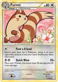 Furret - HeartGold SoulSilver (HS) #21/123 - Rare Pokémon Trading Card