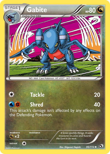 Gabite - Legendary Treasures Pokémon trading card