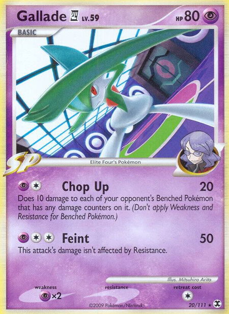 Gallade E4 trading card from Rising Rivals Gallade E4 - Rising Rivals Pokémon trading card