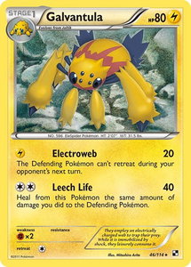 Galvantula - Black and White (BLW) #46/114 - Rare Pokémon Trading Card