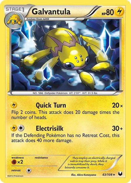 Galvantula - Dark Explorers Pokémon trading card